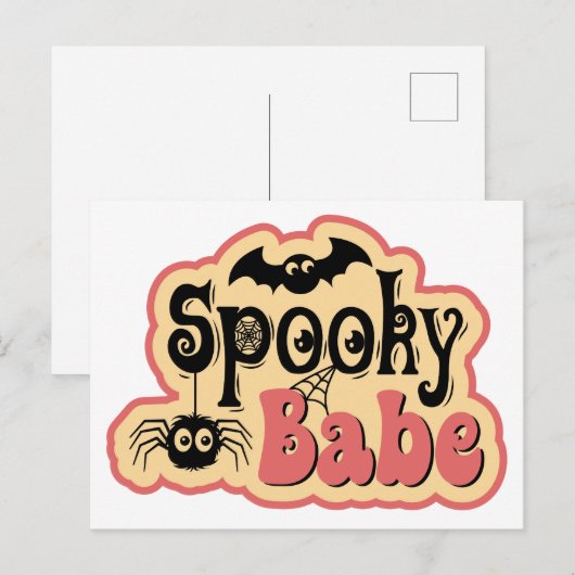 Spooky babe feiertagspostkarte (Vorne/Hinten)