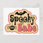 Spooky babe feiertagspostkarte (Vorderseite)