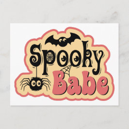 Spooky babe feiertagspostkarte