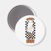 "Spooky Babe" Frau Halloween Ghost Orange Magnet (Vorderseite/Rückseite)
