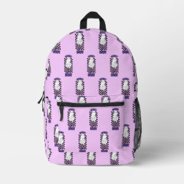 "Spooky Babe" Frau Halloween Ghost Retro Lila Bedruckter Rucksack