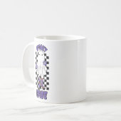 "Spooky Babe" Frau Halloween Ghost Retro Lila Kaffeetasse (Vorderseite Links)