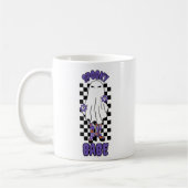 "Spooky Babe" Frau Halloween Ghost Retro Lila Kaffeetasse (Links)