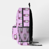 "Spooky Babe" Halloween Ghost - Retro Pink Bedruckter Rucksack (Rechts)