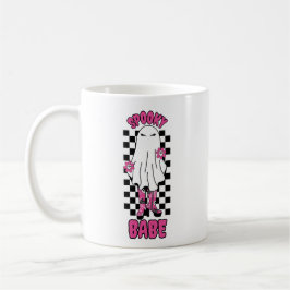 "Spooky Babe" Halloween Ghost - Retro Pink Kaffeetasse