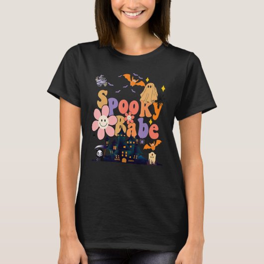 Spooky Babe Niedlich Ghost Niedliche Halloween-Kos T-Shirt (Vorderseite)