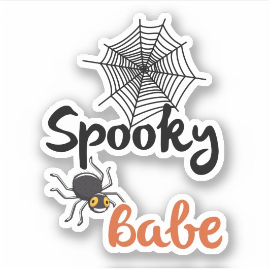 Spooky Babe - Niedliches Halloween-Design Aufkleber (Vorderseite)