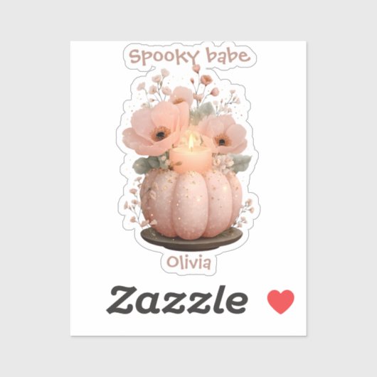 Spooky Babe Pumpkin für Mädchen Aufkleber (Blatt)