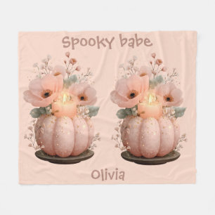 Spooky Babe Pumpkin für Mädchen Fleecedecke