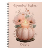 Spooky Babe Pumpkin für Mädchen Notizblock (Vorderseite)