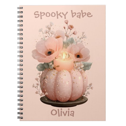 Spooky Babe Pumpkin für Mädchen Notizblock (Vorderseite)