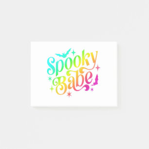 Spooky Babe Rainbow Halloween Trick oder Treat Cou Post-it Klebezettel