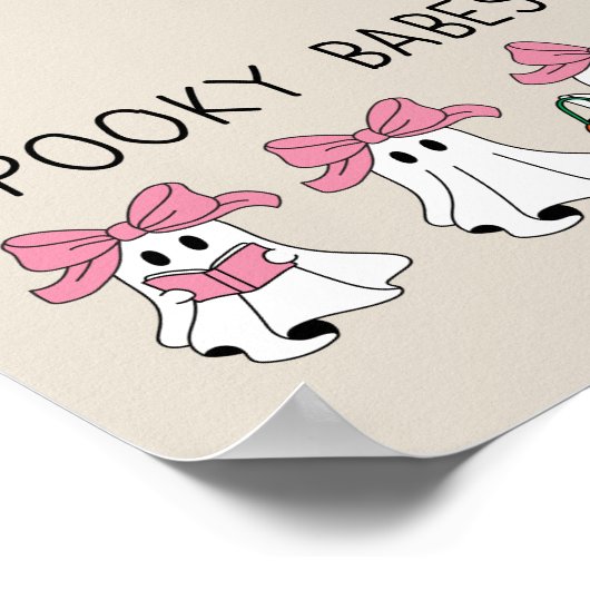 Spooky babes cute ghost poster (Ecke)