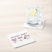 Spooky babes cute ghost rechteckiger pappuntersetzer (Vor Ort)