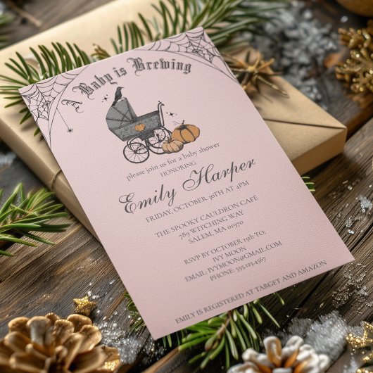 Spooky Baby braut Gothic Baby Dusche Einladung