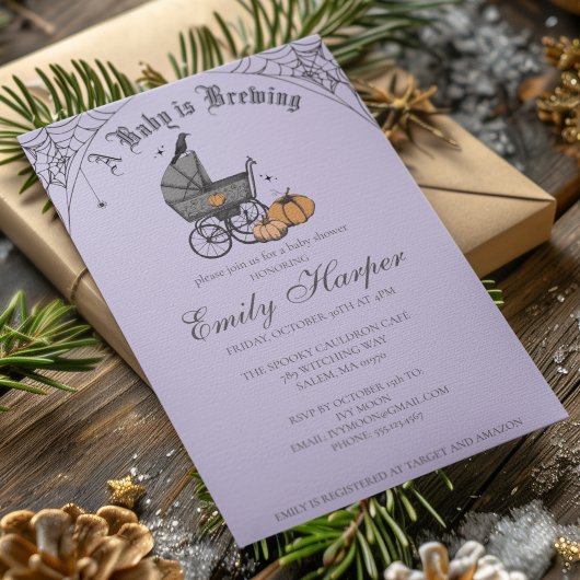 Spooky Baby braut Gothic Baby Dusche Einladung