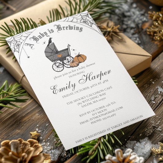 Spooky Baby braut Gothic Baby Dusche Einladung