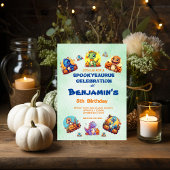 Spooky Baby Dinosaur Thema Kindergeburtstag Hallow Einladung