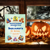 Spooky Baby Dinosaur Thema Kindergeburtstag Hallow Einladung