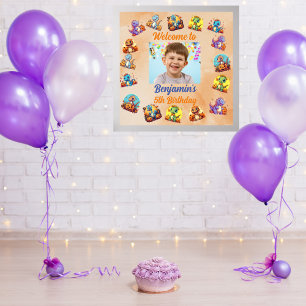 Spooky Baby Dinosaur Thema Kindergeburtstag Party Poster