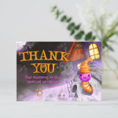 Spooky Baby Dusche Dankeskarte (Stehend Vorderseite)