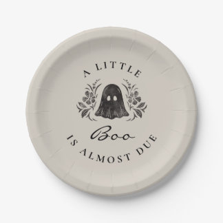Spooky Baby Shower Plate Pappteller