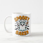 Spooky Baker - Niedliches Ghost Halloween Backen Kaffeetasse (Links)