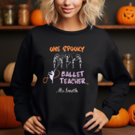 Spooky Ballet Teacher Halloween lustiger Schwarz T-Shirt