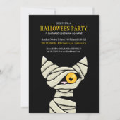 Spooky Bandaged Mummy Cat Halloween-Party Einladung (Vorderseite)