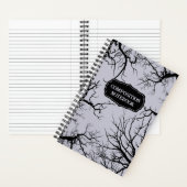 Spooky Bare Branches Goth Notizblock (Innen)