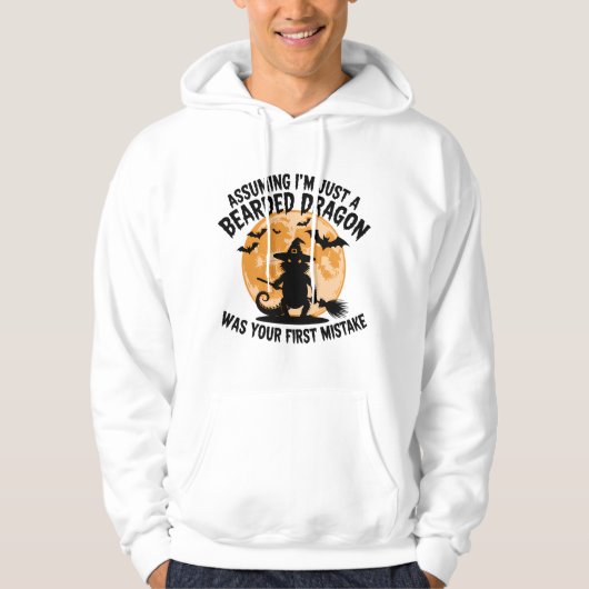 Spooky Barted Dragon Hexe Hoodie (Vorderseite)