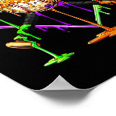 Spooky Baseball Ice Cream Drip Home Plate Dripping Poster (Ecke)