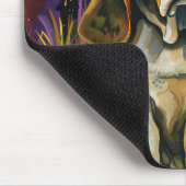 Spooky Basset Hound Halloween Hexe und Kürbiskürbi Mousepad (Ecke)