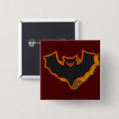 Spooky Bat Halloween Button | Red Theme (Vorne & Hinten)