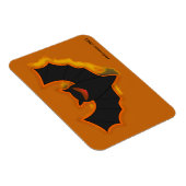 Spooky Bat Halloween Foto Magnet | Orange Theme (Rechte Seite)