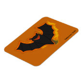 Spooky Bat Halloween Foto Magnet | Orange Theme (Linke Seite)