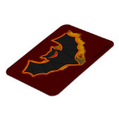 Spooky Bat Halloween Foto Magnet | Red Theme (Linke Seite)