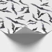 Spooky Bat Halloween Geschenkpapier (Ecke)
