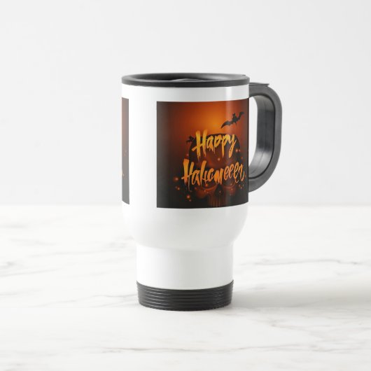 Spooky Bat Halloween Grußdesign Reisebecher (VorderseiteRechts)