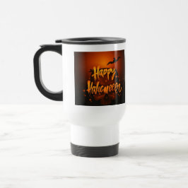 Spooky Bat Halloween Grußdesign Reisebecher
