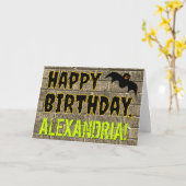 Spooky Bat Halloween Inspiriert "GLÜCKLICHER GEBUR Karte (Gelbe Blume)