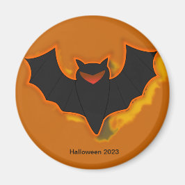 Spooky Bat Halloween Magnet | Orange Theme