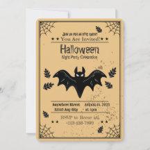 Spooky Bat Halloween-Party Einladung
