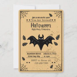 Spooky Bat Halloween-Party Einladung