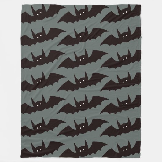 Spooky Bat Pattern Fleecedecke (Vorderseite)
