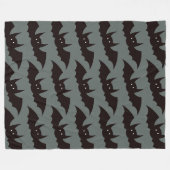 Spooky Bat Pattern Fleecedecke (Vorderseite (Horizontal))