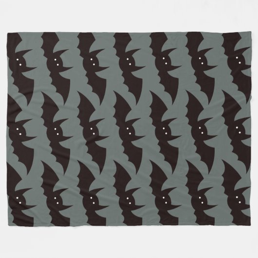Spooky Bat Pattern Fleecedecke (Vorderseite (Horizontal))
