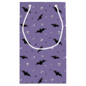 Spooky Bat & Skulls Pattern Halloween-Geschenktasc Kleine Geschenktüte (Rückseite)