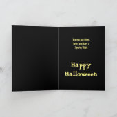 Spooky Bats and BOO Degien Halloween Card Karte (Innenseite)