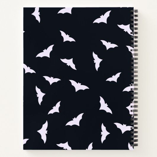 Spooky Bats Black Halloween-Notebook Notizblock (Rückseite)